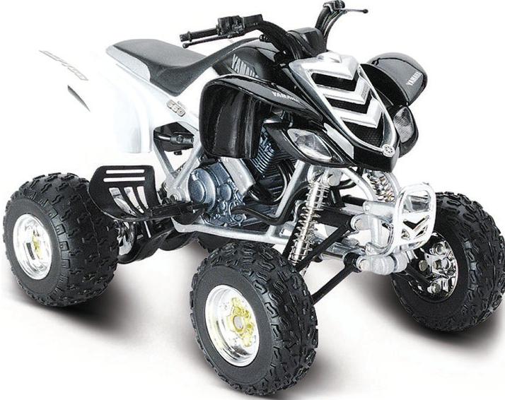 Quad Yamaha Raptor 660R Blanc - Modèle Réduction 1/12ème HTC - Miniature Collection